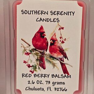 Red Berry Balsam Wax Melt Tart FREE SHIPPING